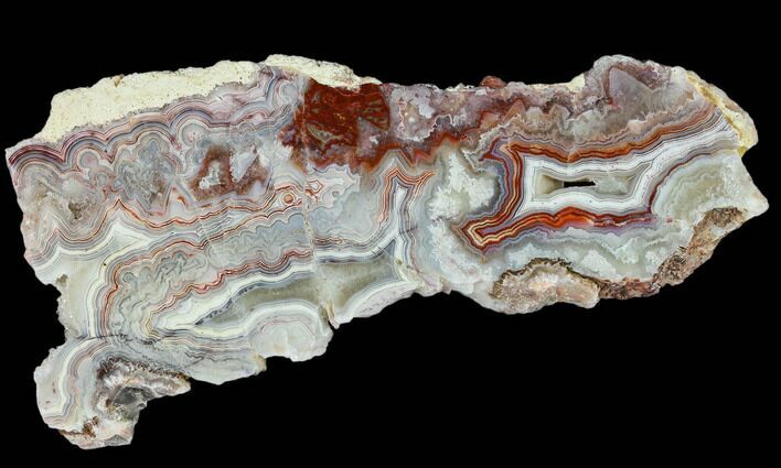 Polished Crazy Lace Agate Slab - Mexico #124213